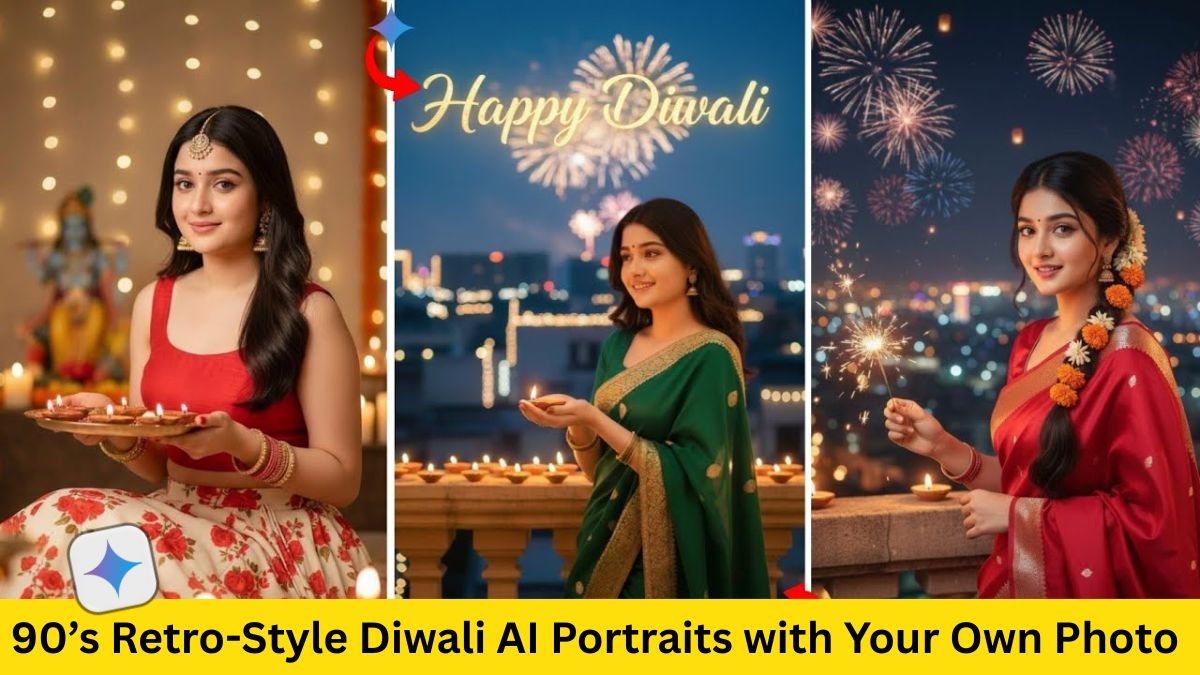 Create 90’s Retro-Style Diwali AI Portraits with Your Own Photo Using Google Gemini Nano
