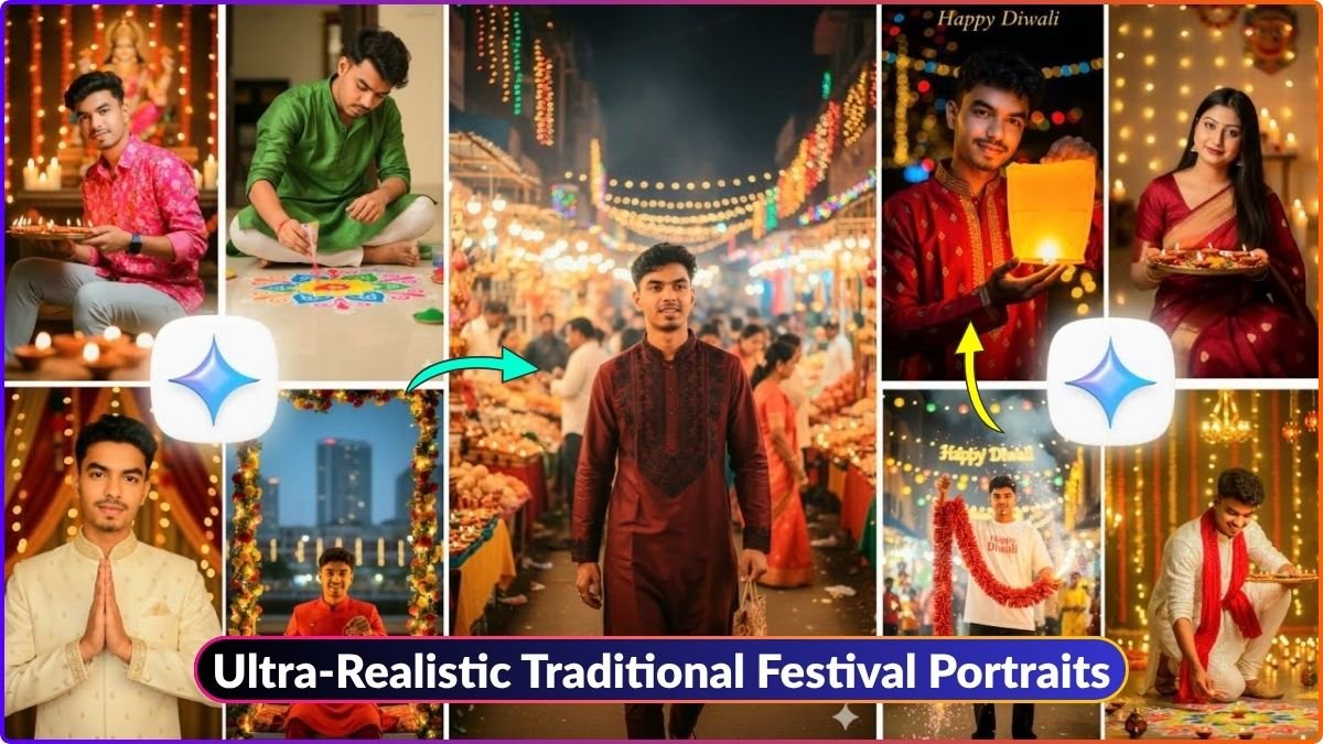 Ultra-Realistic Traditional Festival Portraits